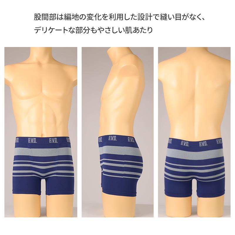B.V.D BVD ボクサーパンツ メンズ 前閉じ ボーダー M L LL 下着