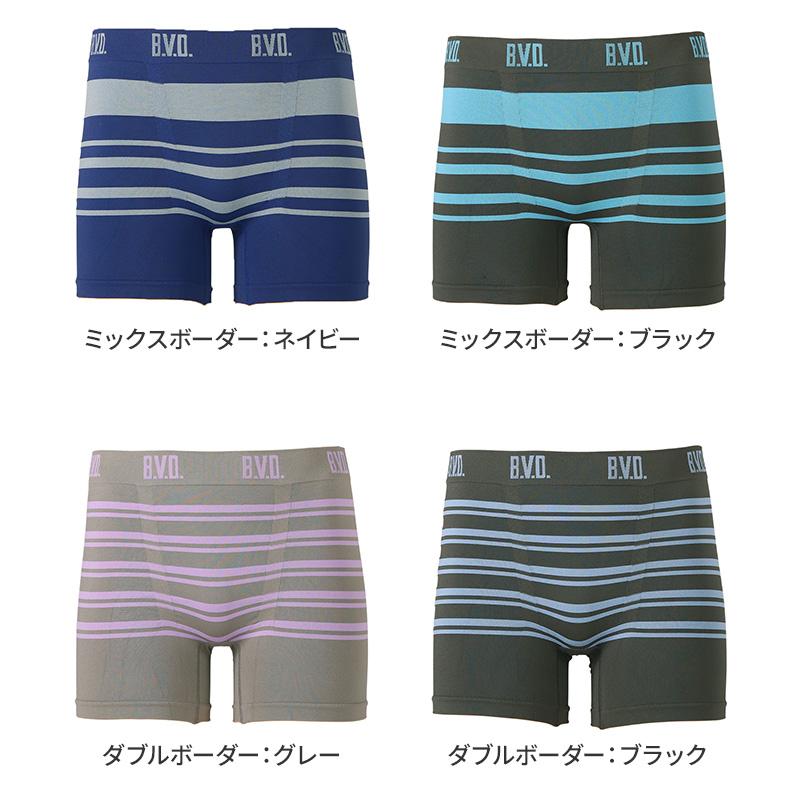 B.V.D BVD ボクサーパンツ メンズ 前閉じ ボーダー M L LL 下着
