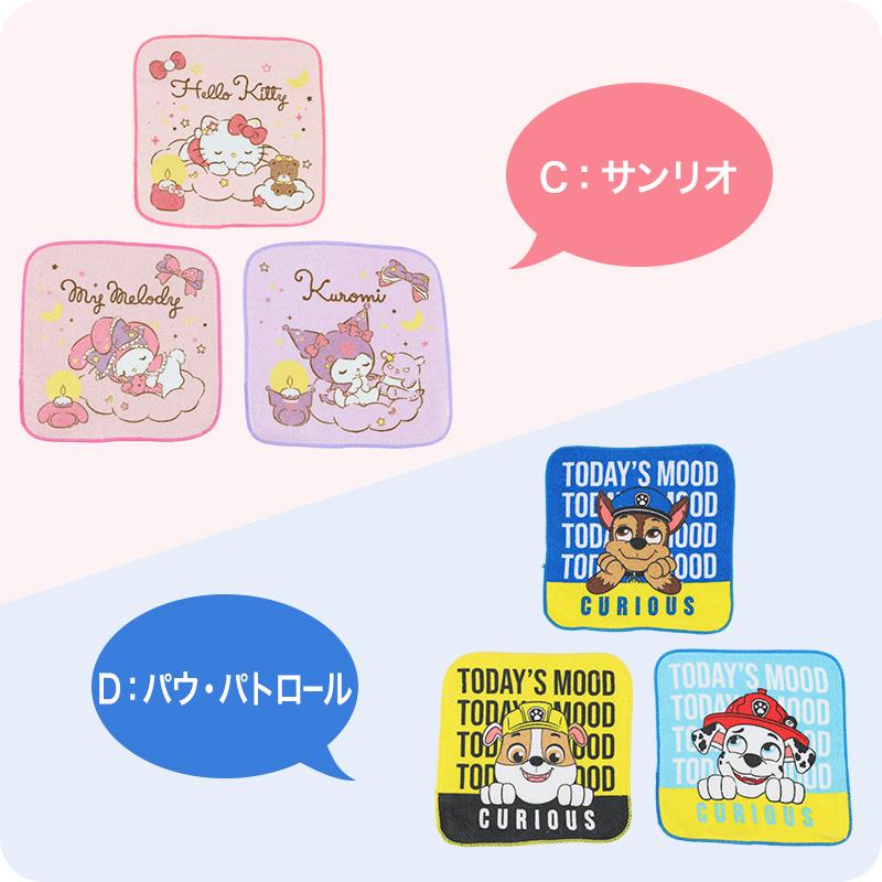 ハンドタオル ハンカチ 3枚組 キャラクター 柄違い キッズ 子供 保育園