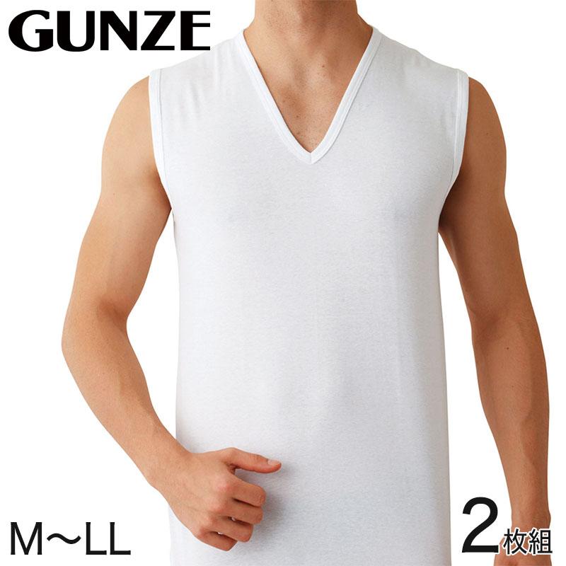 GUNZE グンゼ 綿100% インナー メンズ スリーブレス シャツ V首 GUNZE グンゼ 綿100% インナー メンズ スリーブレス シャツ V首