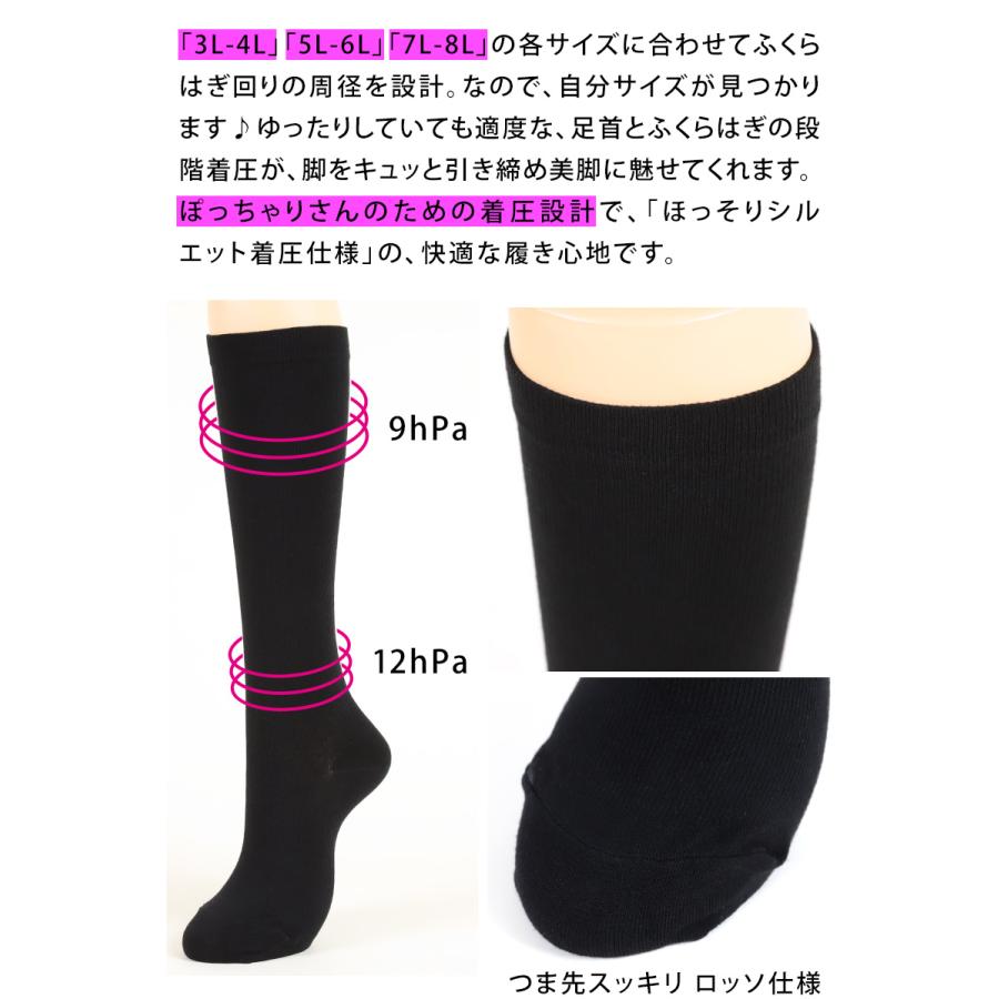 こめこめママ　ハイソックス黒Ｌサイズ2点セット こめこめママ ハイソックス黒Lサイズ2点セット 黒ラメ2本ライン