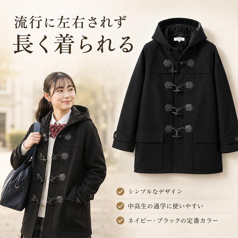 SchooLog（スクログ） ダッフルコート 軽量 軽い スクールコート 女子