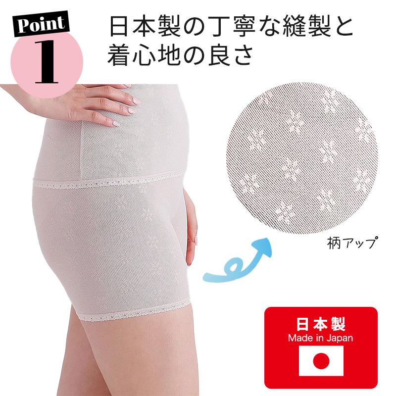 メッシュ パンツ 3分丈 日本製 M〜3L (3分 レギンス スパッツ さらさら