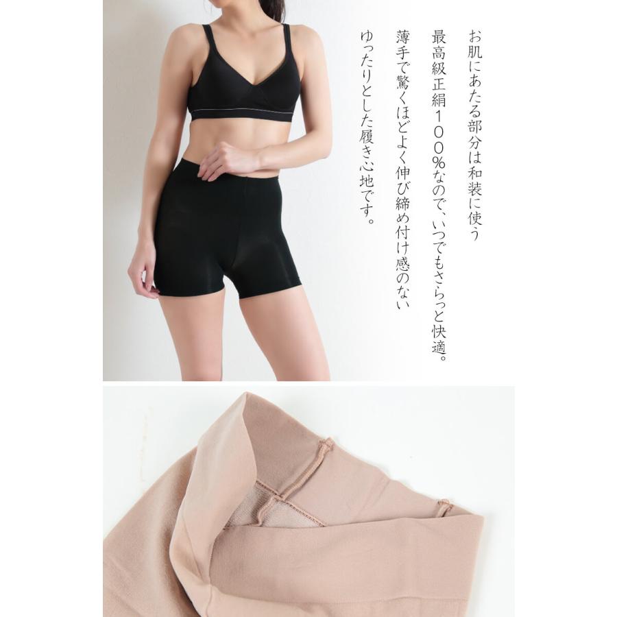 Suteteko（ステテコ） シルク レギンス 1分丈 レディース JM-L