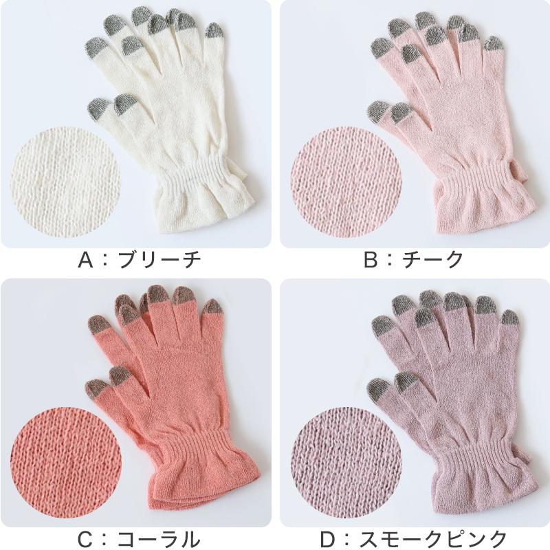 未開封　おやすみ手袋 スマホ対応 保湿 手荒れ防止 ハンドケア 綿100％ sox7263-01.jpg