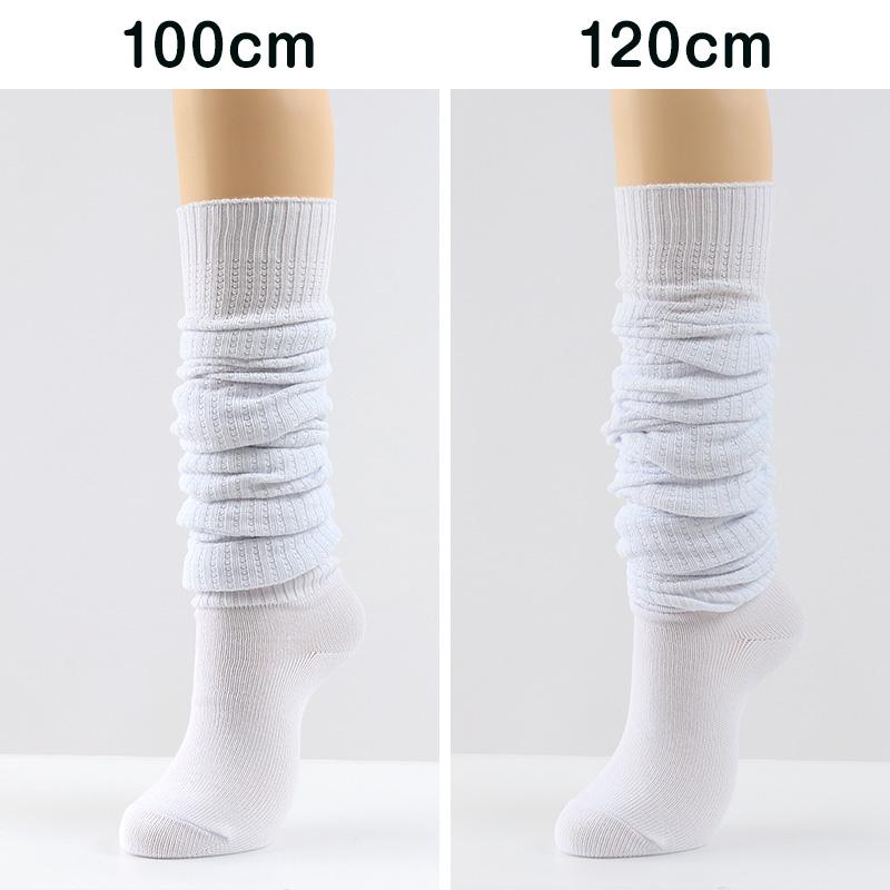 ルーズソックス 100cm丈 120cm丈 白 レディース 23-25cm 靴下 女の子