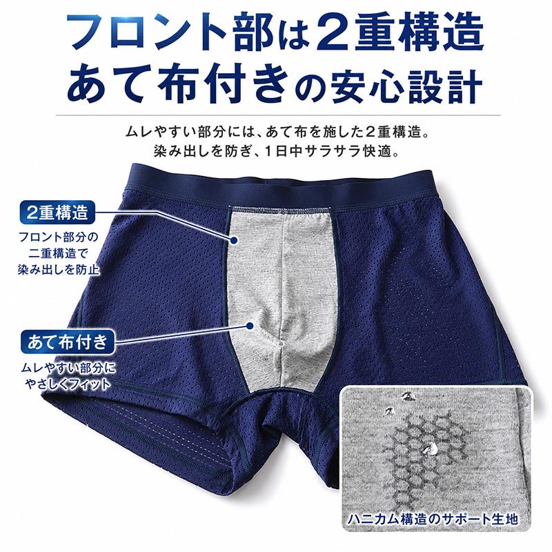 Suteteko（ステテコ） 蒸れない ボクサーパンツ メッシュ メンズ 夏用