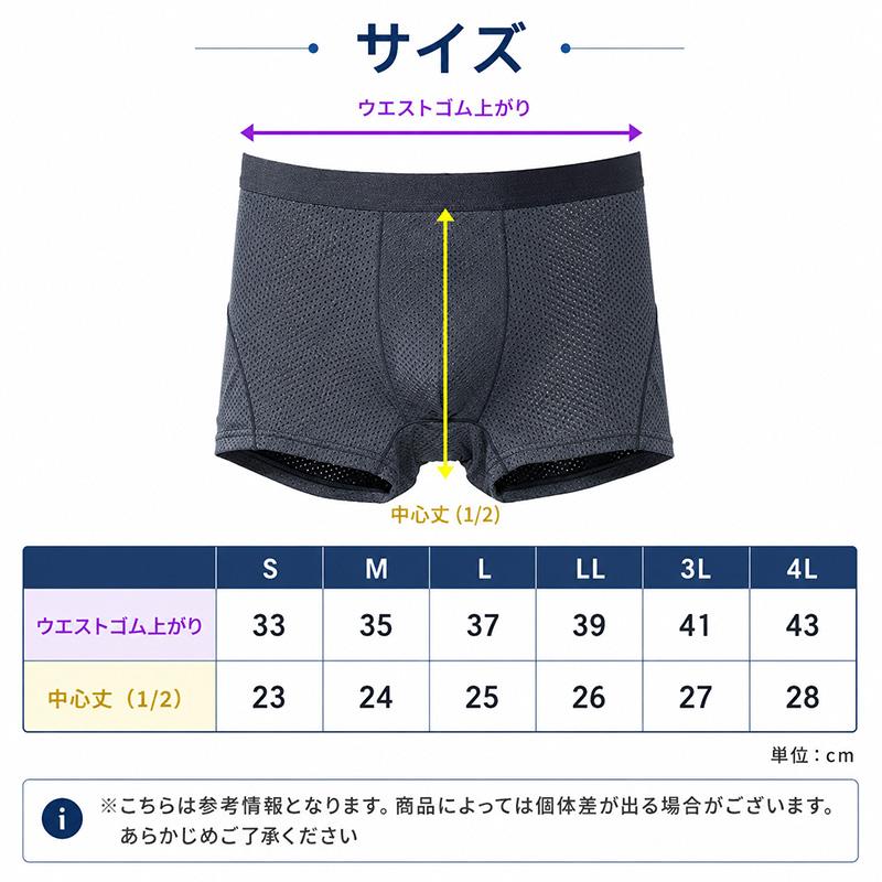Suteteko（ステテコ） 蒸れない ボクサーパンツ メッシュ メンズ 夏用 