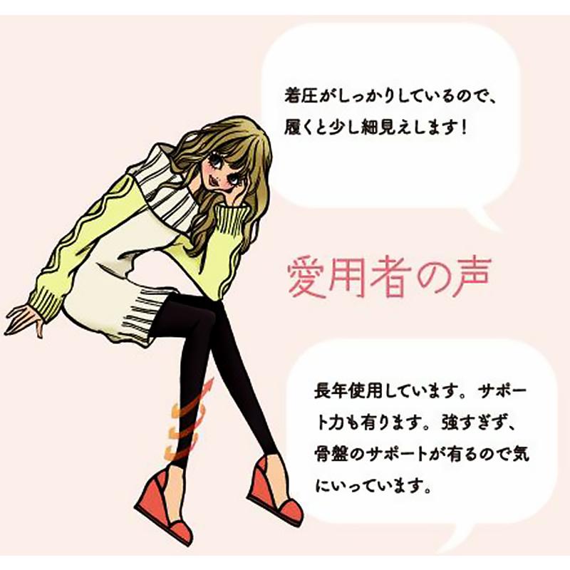 女の欲望 着圧レギンス 骨盤サポート ヒップ引き上げ 10分丈 80
