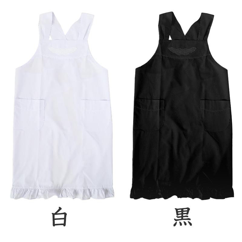 爆買 エプロン シンプル クロス X型 黒 白 無地 レディース フォーマル
