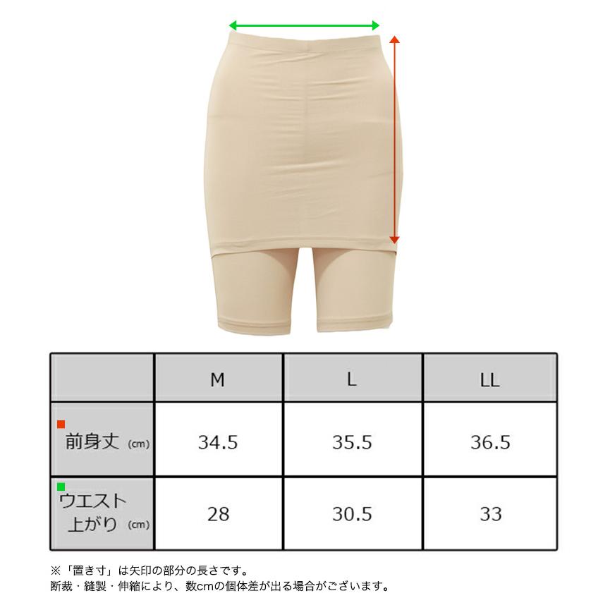 ペチコート パンツ Yライン カバー ペチパンツ 透けない M L LL