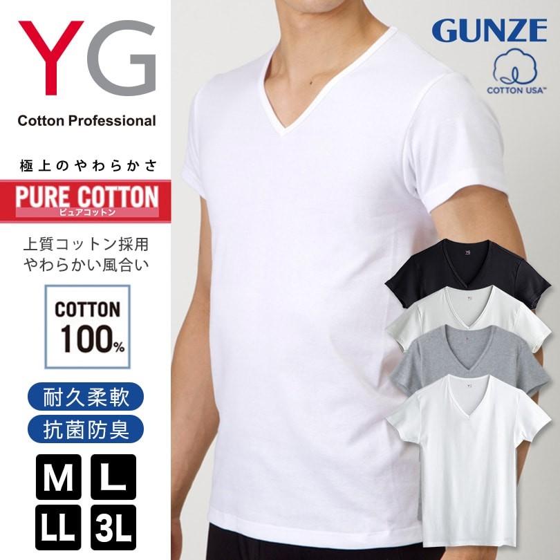 グンゼ Yg Tシャツ メンズ 半袖 綿100 Vネック M 3l 下着 男性 肌着 インナーシャツ V首 インナー アンダーウェア 大きいサイズ コットン 無地 すててこねっと 通販 Paypayモール
