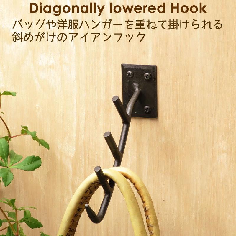 フック 金具 壁掛け アイアン Diy おしゃれ キッチン ウォールフック ななめかけ Id03 04 アイアン雑貨 スーディアー 通販 Yahoo ショッピング