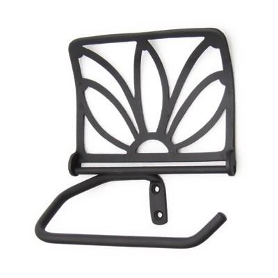 トイレットペーパー ホルダー 真鍮 黒 アイアン ブラス おしゃれ 紙巻器 シングルアームリーフペーパーホルダー