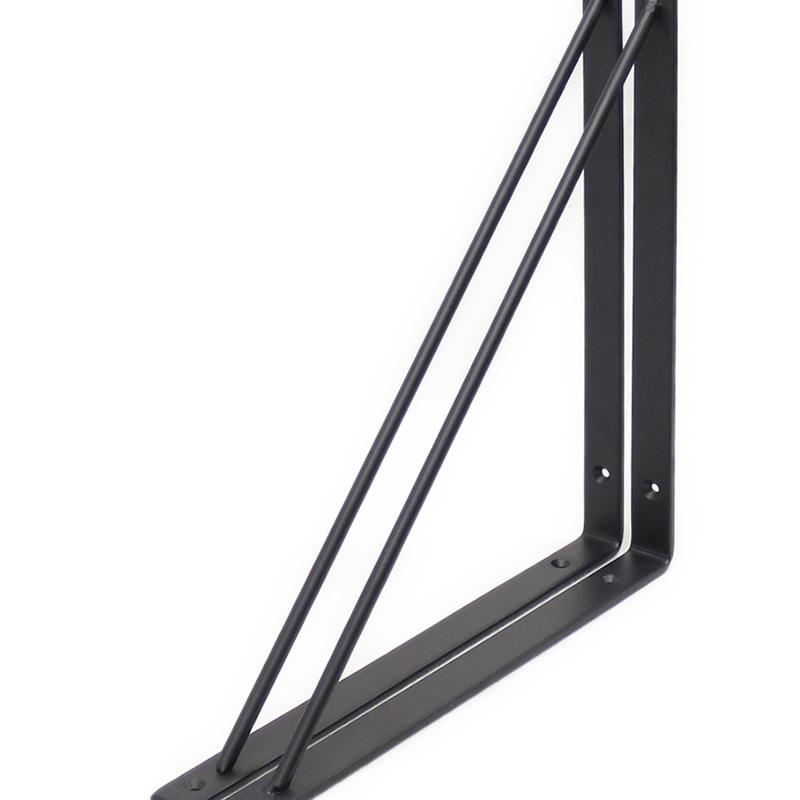 棚受け 金具 アイアン 黒 DIY おしゃれ 30cm×30cm プレーンストレートブラケット300×300 2個セット ID2610