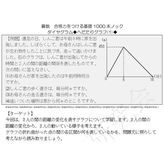 算数合格力をつける基礎1000本ノック-ダイヤグラム : 数理教育