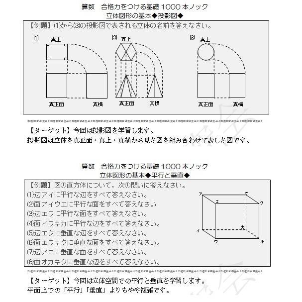 算数合格力をつける基礎1000本ノック 立体図形の基本 Senbon Knock Set Rittaikihon 数理教育研究会yahoo 店 通販 Yahoo ショッピング