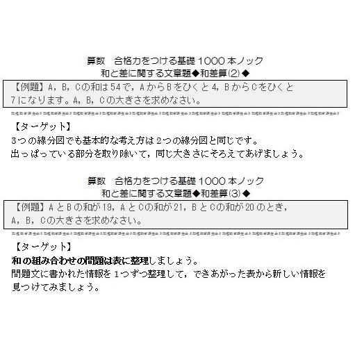 算数合格力をつける基礎1000本ノック 和と差の文章題 和差算 差分算 Senbon Knock Set Wasasawake 数理教育研究会yahoo 店 通販 Yahoo ショッピング