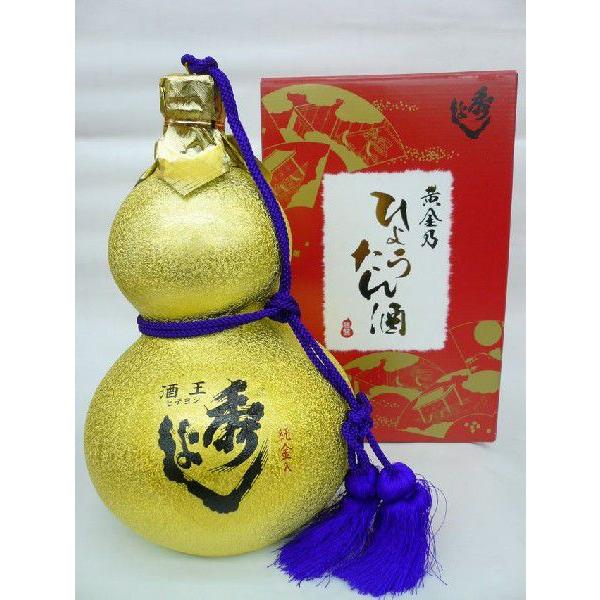 秀よし 金瓢 黄金乃 ひょうたん酒 金箔入り 1800ml 箱入 （秋田県） お酒 日本酒｜suwabesaketen