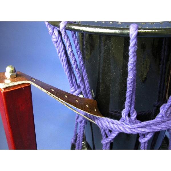 桶胴太鼓1.2尺（紫紐） 三柱台座セット