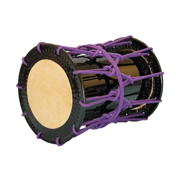 桶胴太鼓1.2尺（紫紐） 三柱台座セット