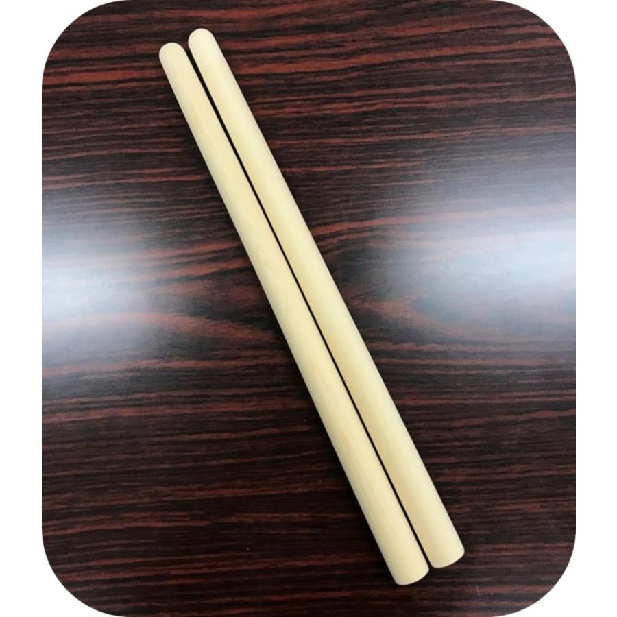 みかん ひのきバチ 和太鼓バチ 大太鼓向け 材質：ヒノキ 太さ先端37mm