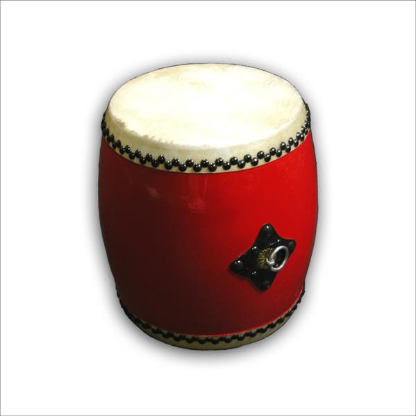 エイサー太鼓　赤い和太鼓 直径約33cm 楽天市場】締め太鼓 赤牛皮 直径30cm×高さ11cm エイサー用バチ1本