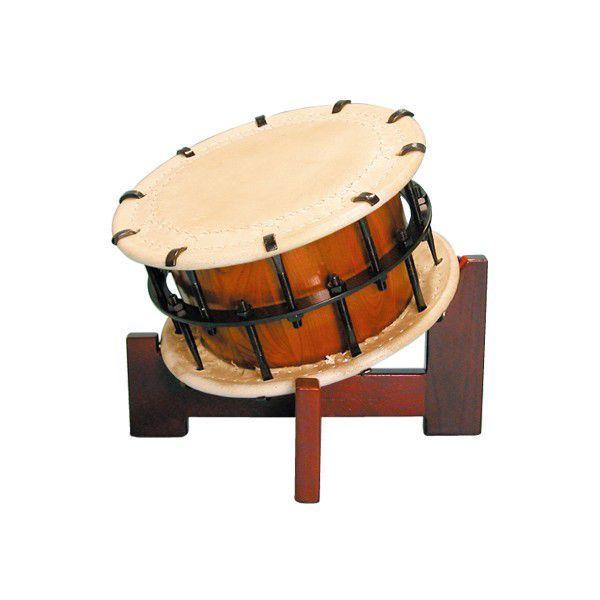 締太鼓２丁掛（ボルト締め・あわせ胴） 木製座り台座セット【1709-C】