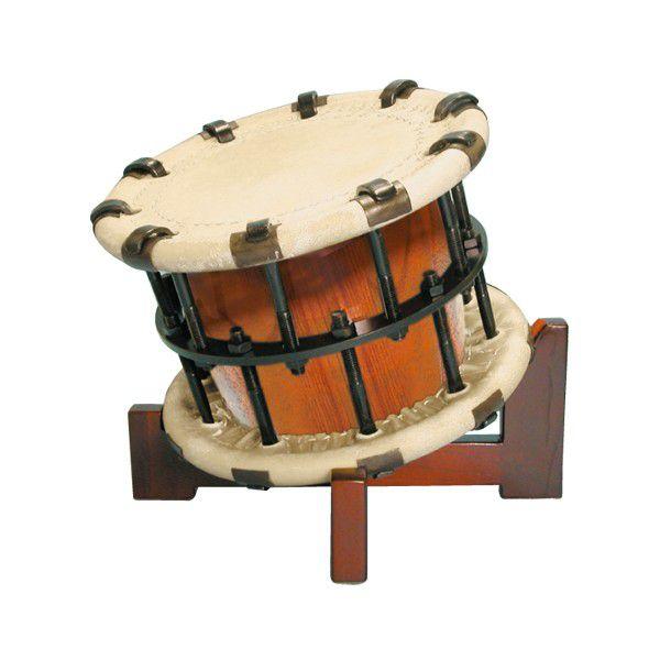 締太鼓５丁掛（ボルト締め・あわせ胴） 木製座り台座セット【1715-C】｜suwakougei