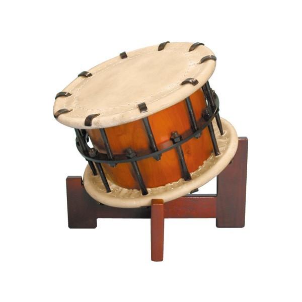 締太鼓3丁掛（ボルト締め・くりぬき胴） 木製座り台座セット