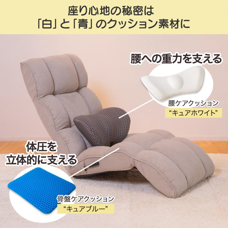 SUWALABO（スワラボ） 座椅子 answer(アンサー) ダブルクッションの腰