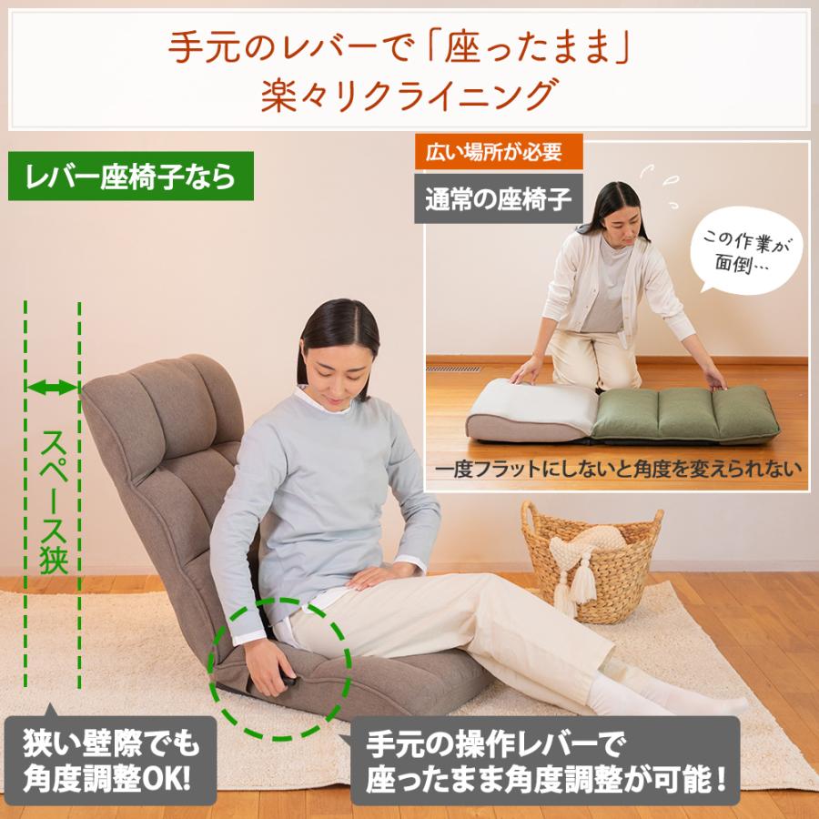 SUWALABO（スワラボ） 座椅子 refre(リフレ) 腰が整う座椅子 レバー