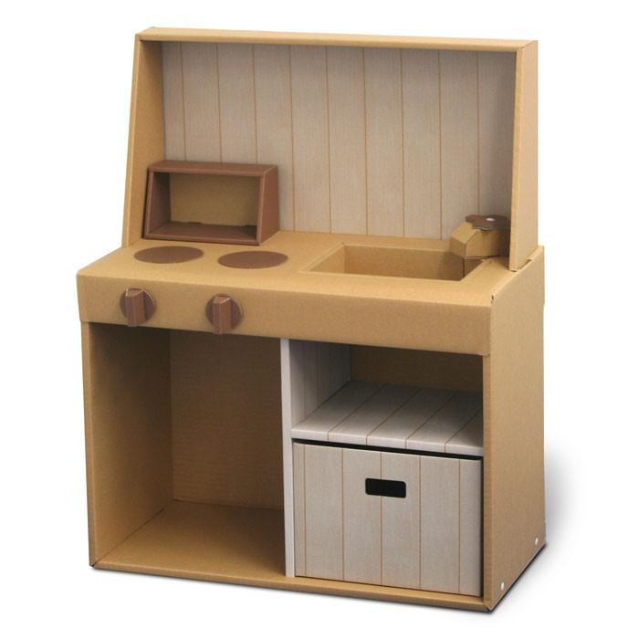 ダンボール 日本製 ままごとキッチン 段ボール ダンボール 家具 収納 クラフト ボックス おうち 家 キッチン コンロ 子供 こども キッズ 爆買 母の日