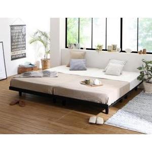 ベッド ボードベッド スタンダードボンネルコイルマットレス付き 木脚タイプ フルレイアウト ワイドK200 フレーム幅200 Bibury ビブリー