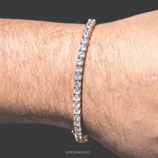 GOLDEN GILT ゴールデンギルト メンズ TENNIS CHAIN BRACLET テニスチェーン ブレスレット　アクセサリー ストリート 9　｜suxel｜06