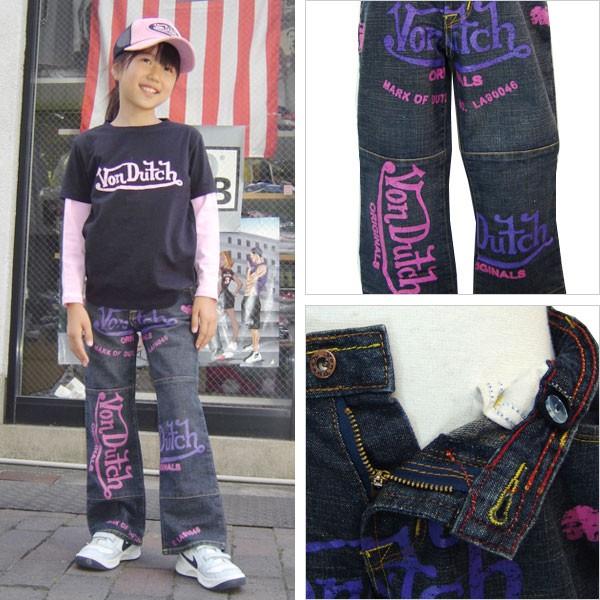 Von Dutch デニムパンツ Von Dutch ヴォン ダッチ キッズ 子供服 女の子 デニム パンツ