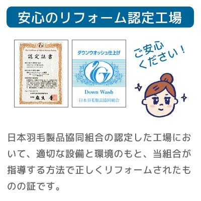 【2，000円OFFクーポン】 羽毛布団 打ち直し リフォーム 足し羽毛 グース 500g クイーンからクイーン オールシーズンタイプ ベーシックコース_2