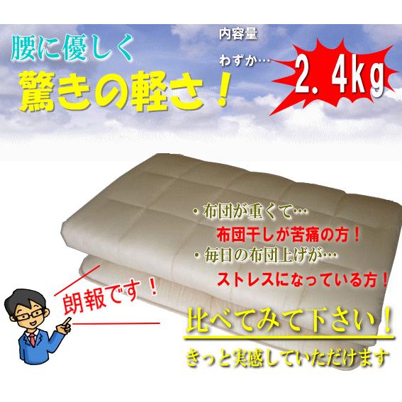 スザキーズ完全脱着式軽量敷き布団 シングルサイズ 送料無料 ダニやほこりが少なく洗える超軽量の敷布団 アレルギー対策 コンフォロフト 日本産_2