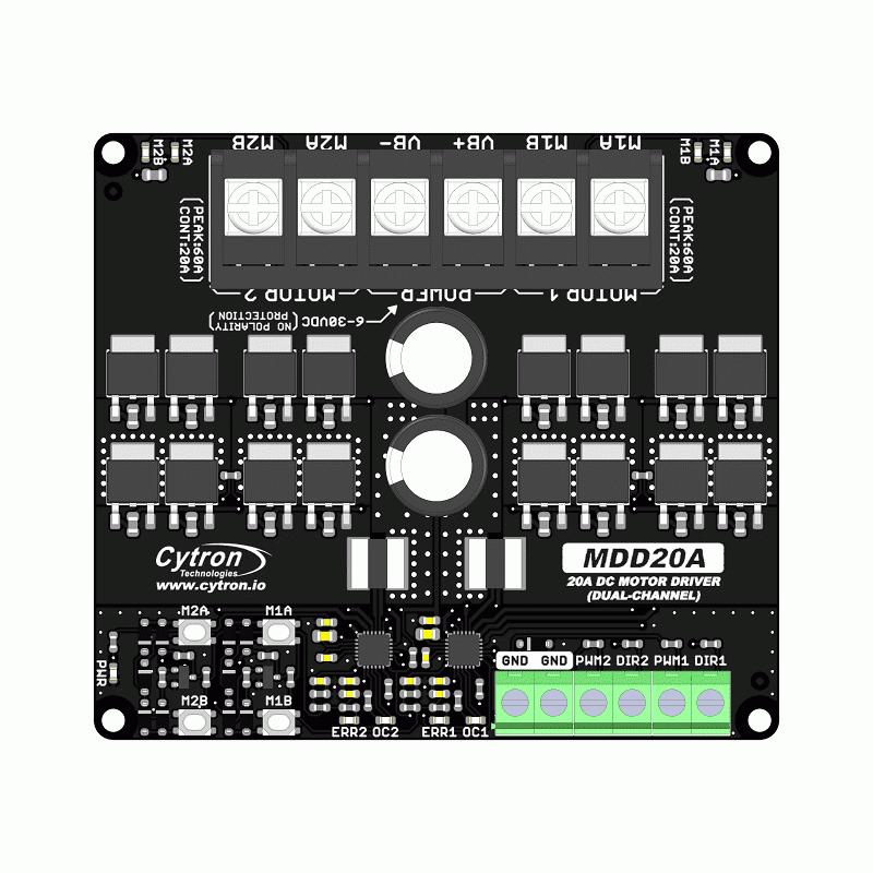 Cytron a 6v 30v 2ch Dcモータドライバ Cytron Mdda 朱雀技研工房ストア 通販 Yahoo ショッピング