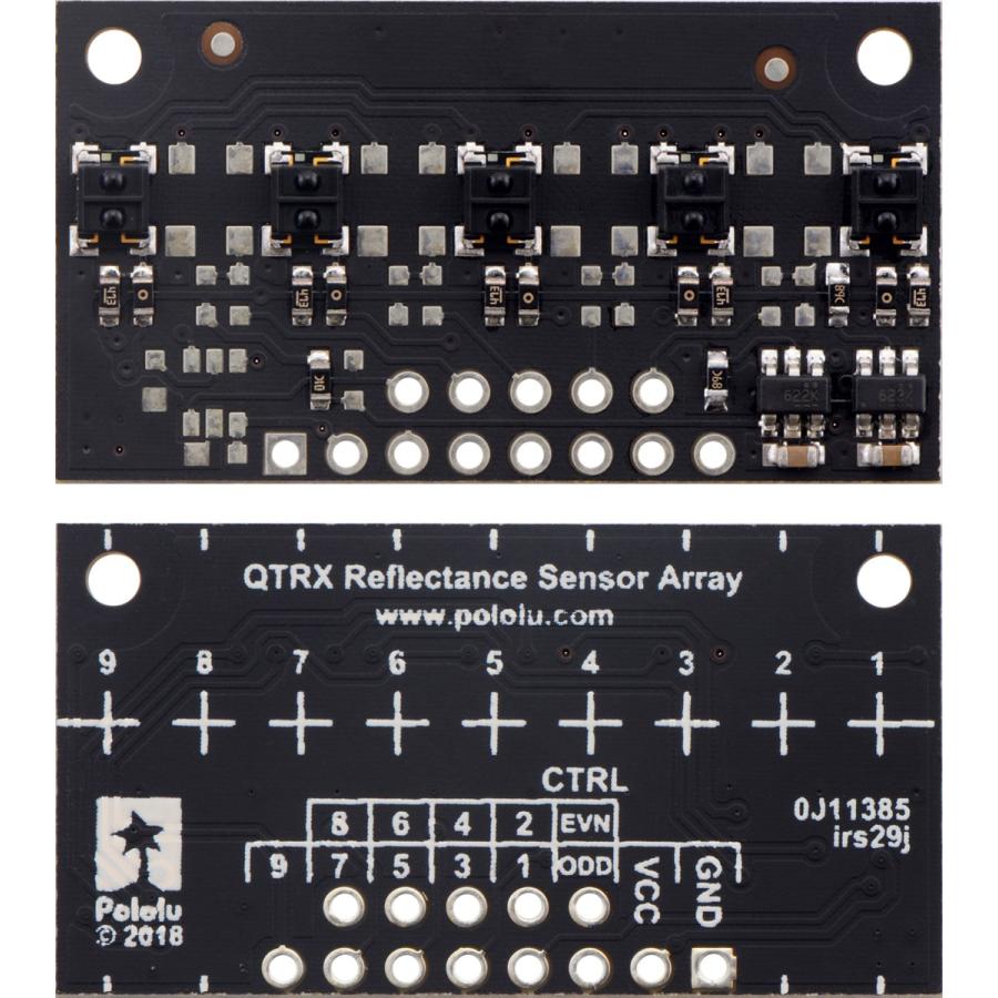 Pololu Qtrx Md 05a 反射型赤外線センサアレイ 5ch 8mmピッチ アナログ出力 低電流 Pololu 4445 朱雀技研工房ストア 通販 Yahoo ショッピング