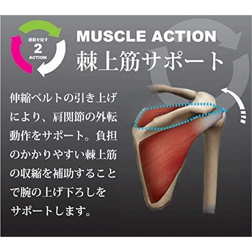 肩サポーター ショルダーアクション 右用 ブラック S M L サイズ 関節