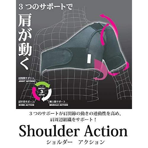 肩サポーター ショルダーアクション 右用 ブラック LL XL サイズ 肩