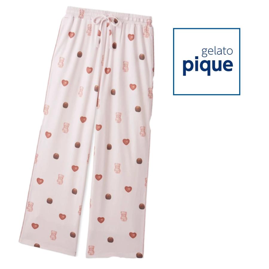 【gelato pique】【LADIES】総柄ロングパンツ gelato pique（ジェラートピケ） レディース Valentine 総柄ロング