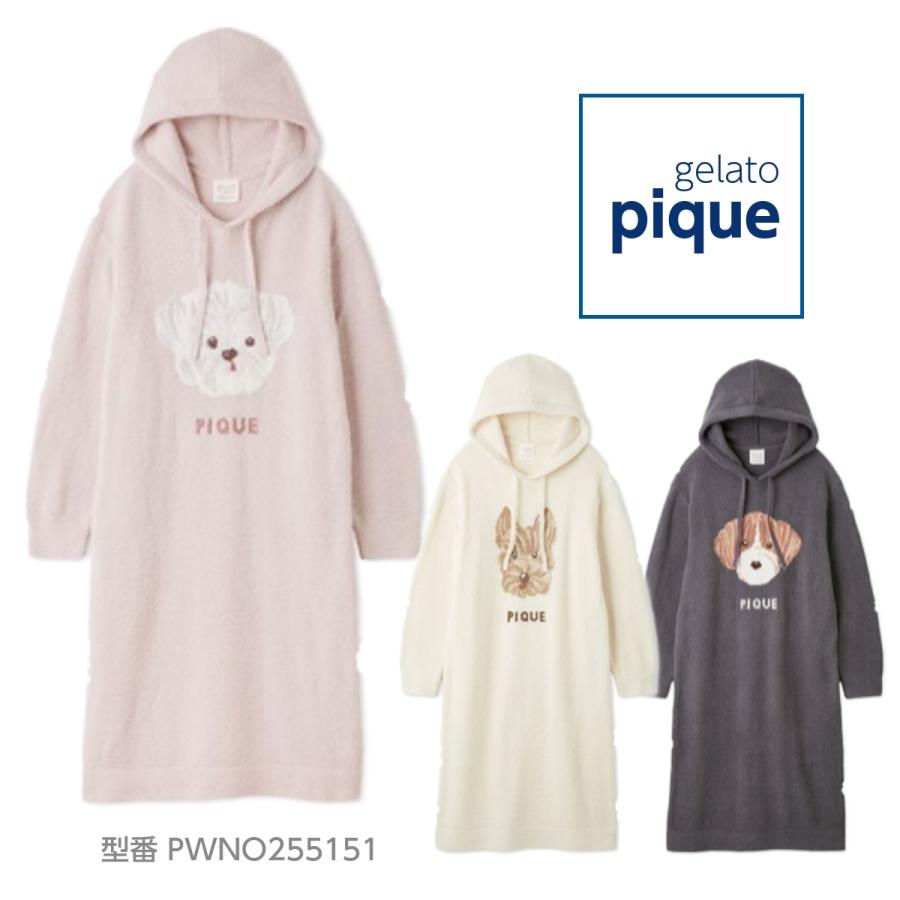 ジェラートピケ　メレンゲDOG ジャガードミニワンピース＆リブレギンスセット gelato pique - 【新品】メレンゲDOG ジャガードミニワンピース＆リブ