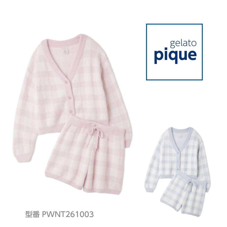 gelato pique（ジェラートピケ） レディース チェック柄カーディガン