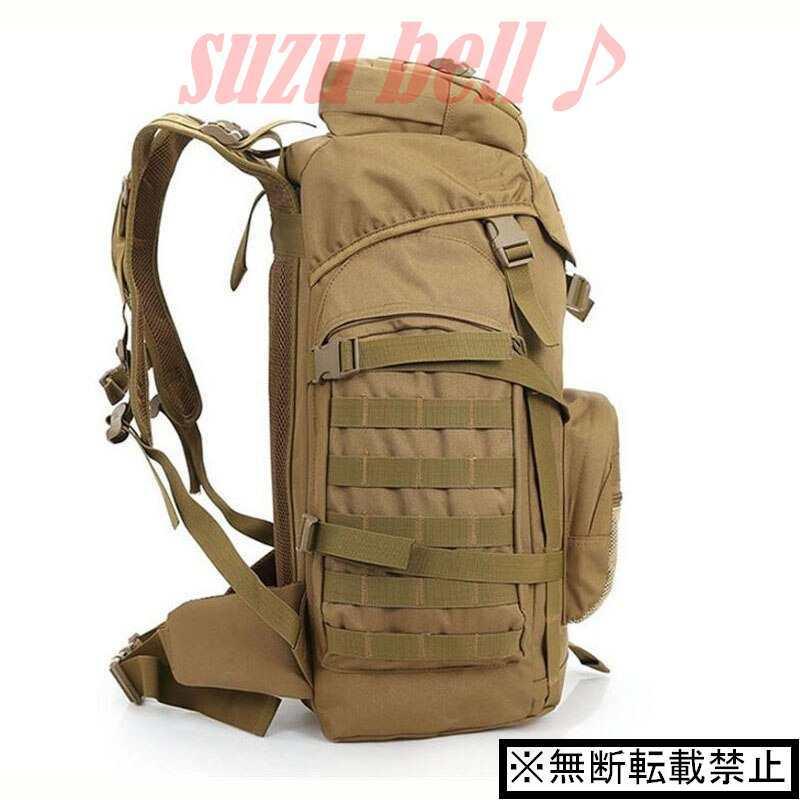 キャンプ用品 アウトドア リュックサック モール 60l 戦術バッグミリタリーバックパック大防水迷彩ハイキング屋外陸軍バッグ バック バックパック ザック Vest Doctum Edu Br