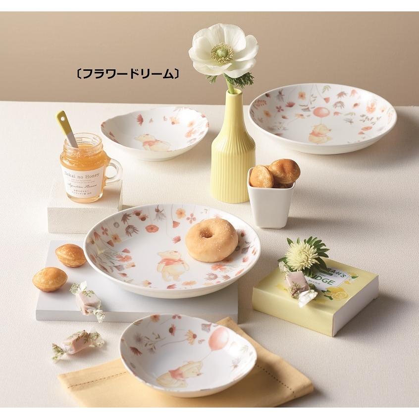 食器 磁器 ディズニー 皿 4枚入り フラワードリーム プーさん 楕円小皿セット｜suzuhiro-2｜02