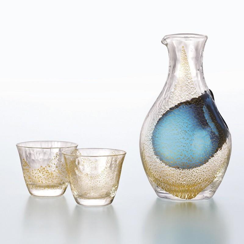 東洋佐々木ガラス 酒用品 徳利 おちょこ 冷酒器セット 金箔 酒グラス