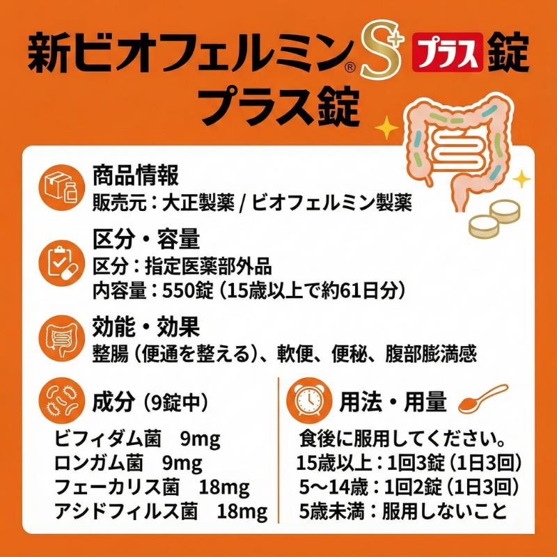 ビオフェルミン 新ビオフェルミンSプラス錠 550錠 3個セット 指定医薬