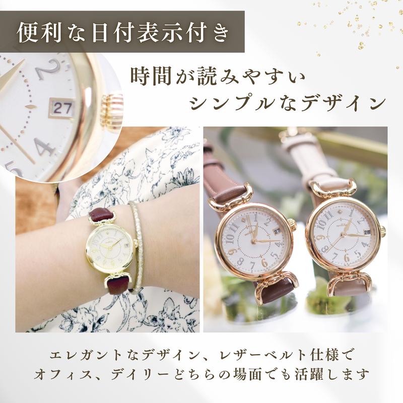 腕時計 レディース 日付 カレンダー付き アイバニー YM001 フィールド